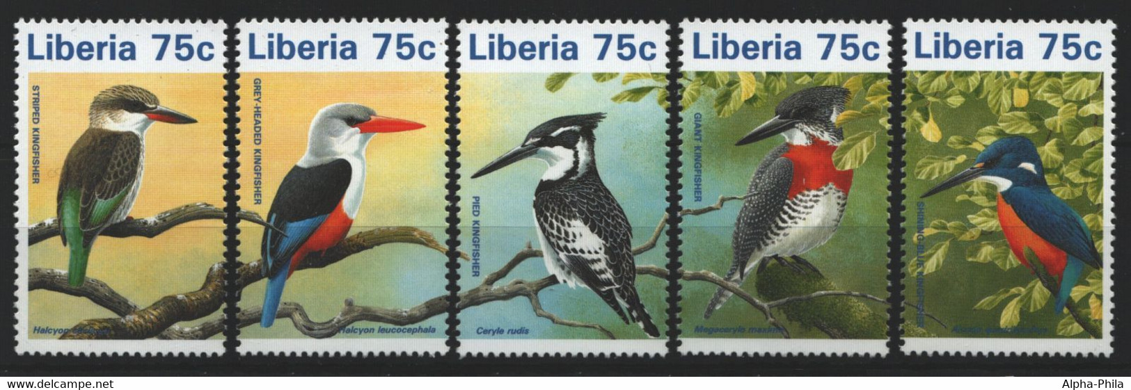 Liberia 1996 - Mi-Nr. 1796-1800 ** - MNH - Einzeln - Vögel / Birds - Liberia