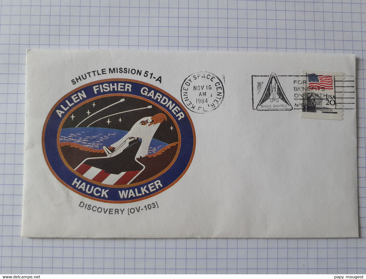 USA - Shuttle Mission 51-A - ALLEN FISHER GARDNER HAUCK WALKER - 16-11-1984 - Noord-Amerika