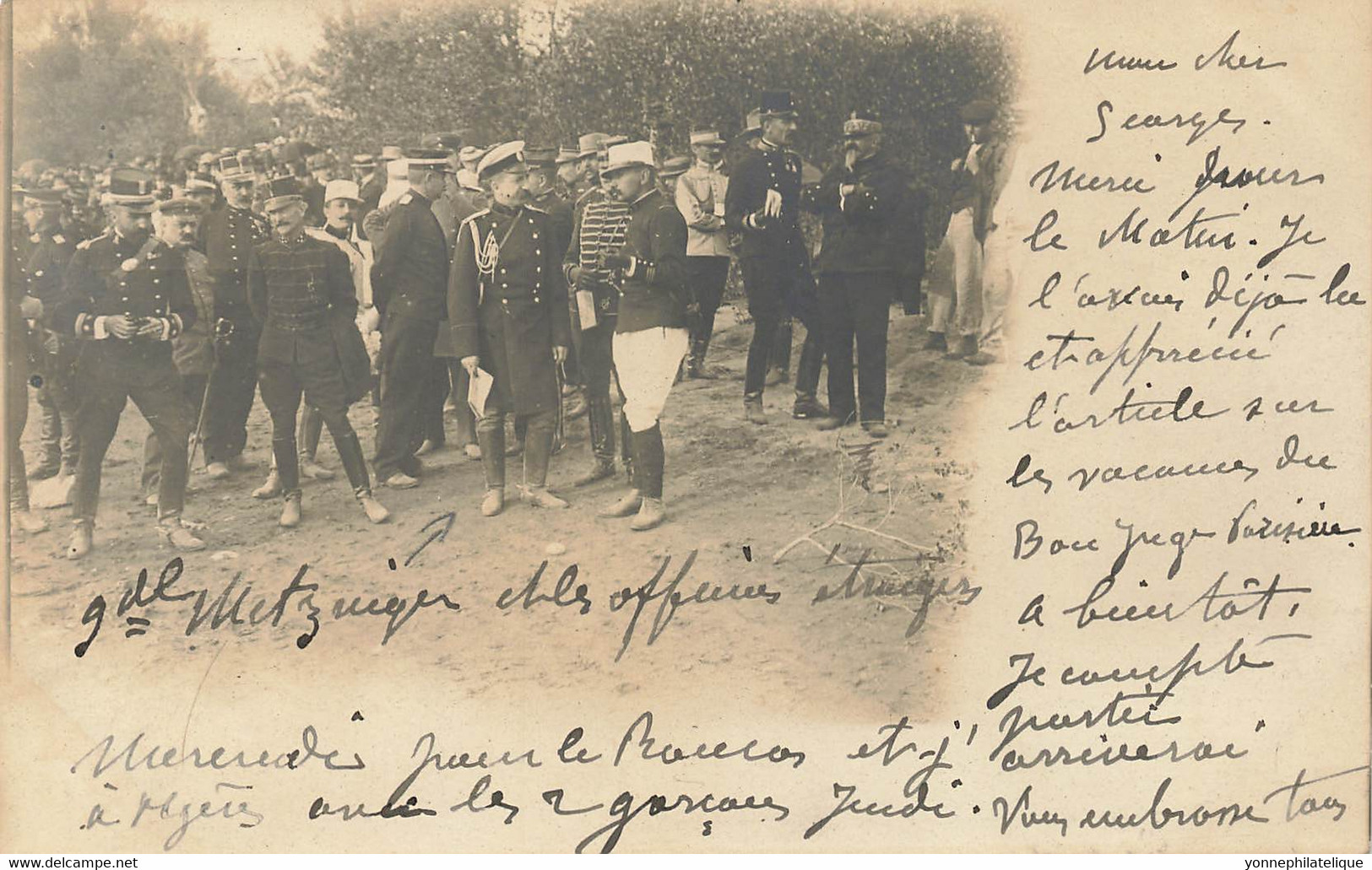 84 - VAUCLUSE - AVIGNON - Carte Photo Général Metzinger , Officiers étrangers - 10040 - Avignon