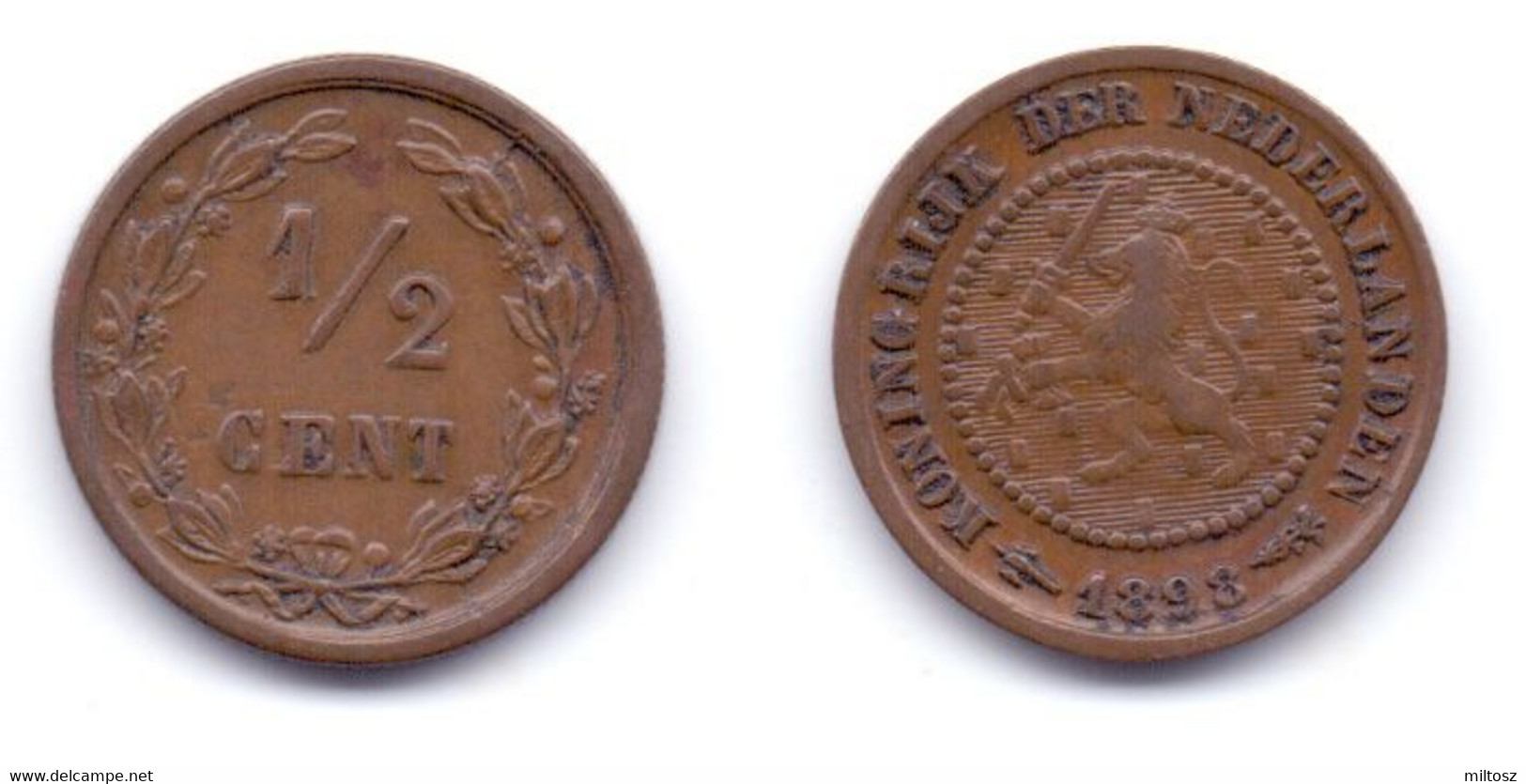 Netherlands 1/2 Cent 1898 - 0.5 Cent