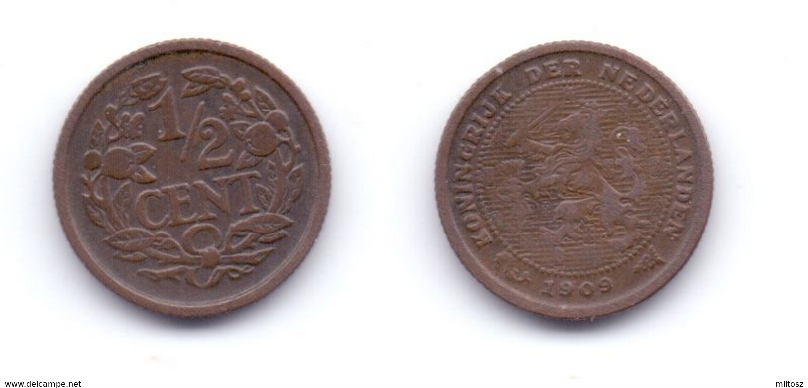 Netherlands 1/2 Cent 1909 - 0.5 Cent