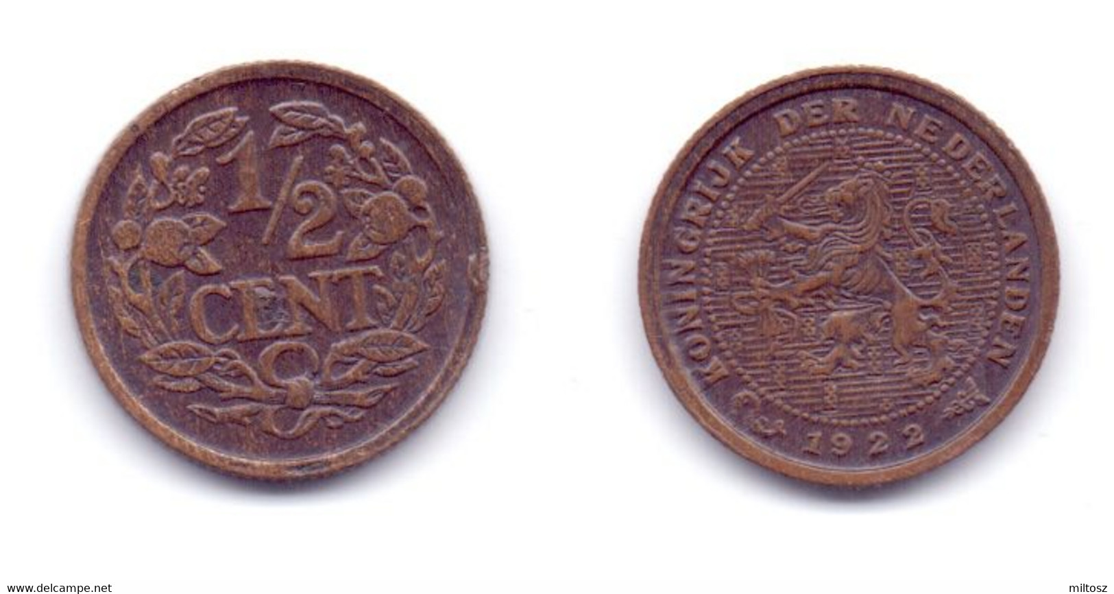 Netherlands 1/2 Cent 1922 - 0.5 Cent