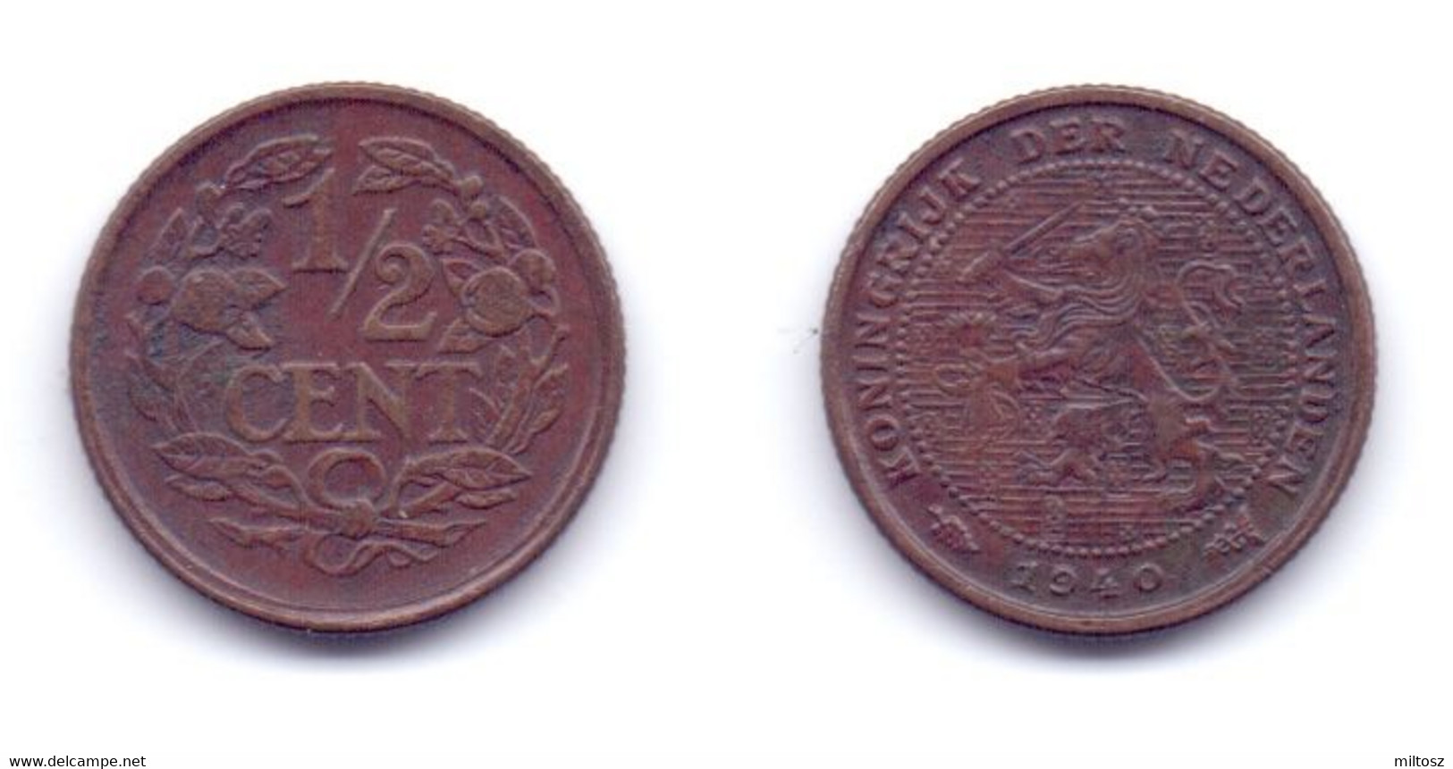 Netherlands 1/2 Cent 1940 - 0.5 Cent