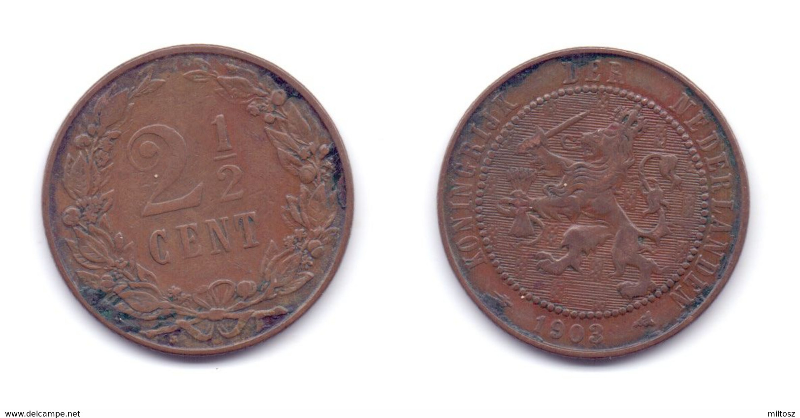 Netherlands 2 1/2 Cents 1903 - 2.5 Centavos