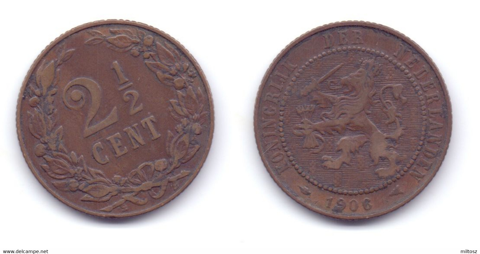 Netherlands 2 1/2 Cents 1906 - 2.5 Cent