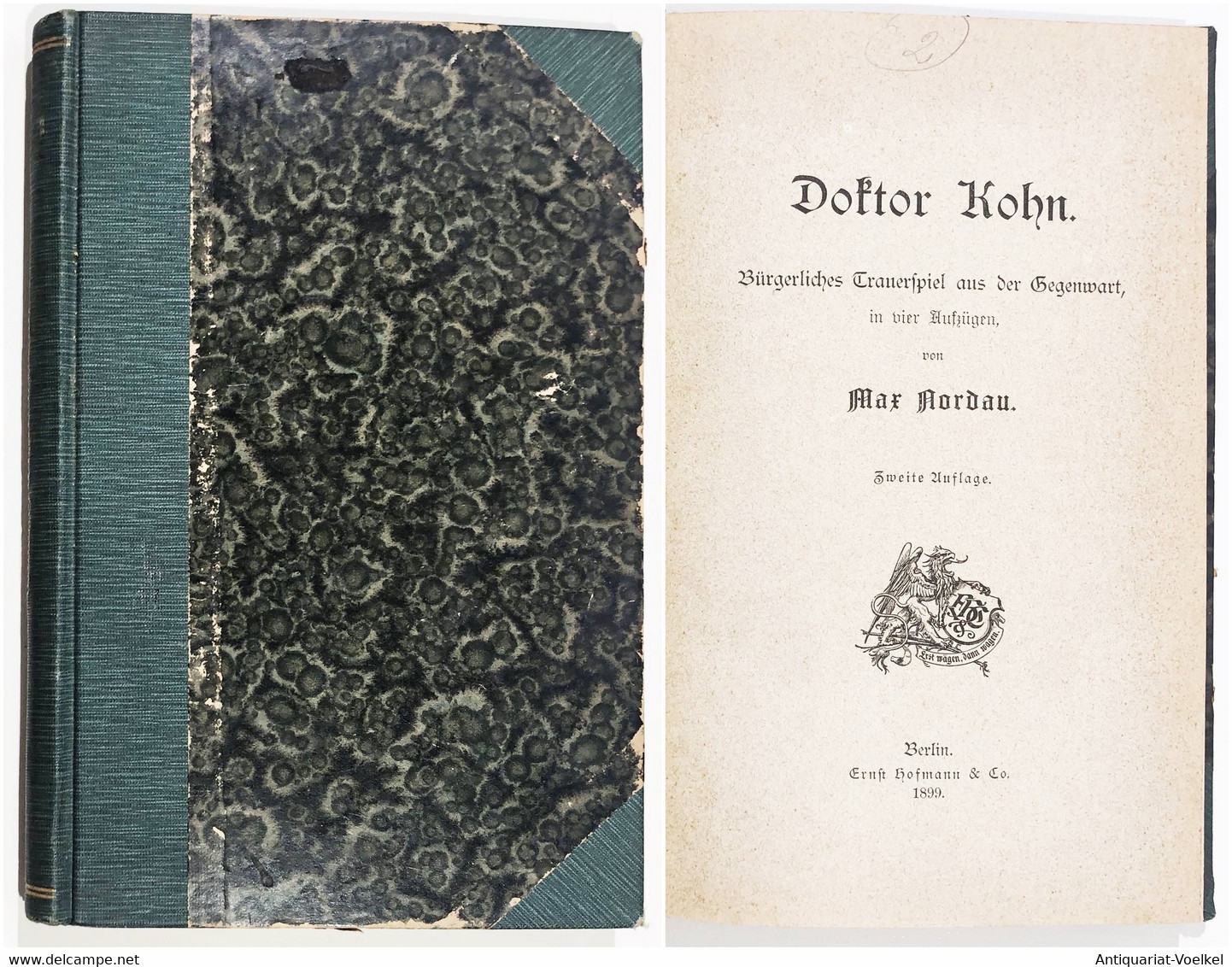 Doktor Kohn. Bürgerliches Trauerspiel Aus Der Gegenwart, In Vier Aufzügen. - Internationale Auteurs