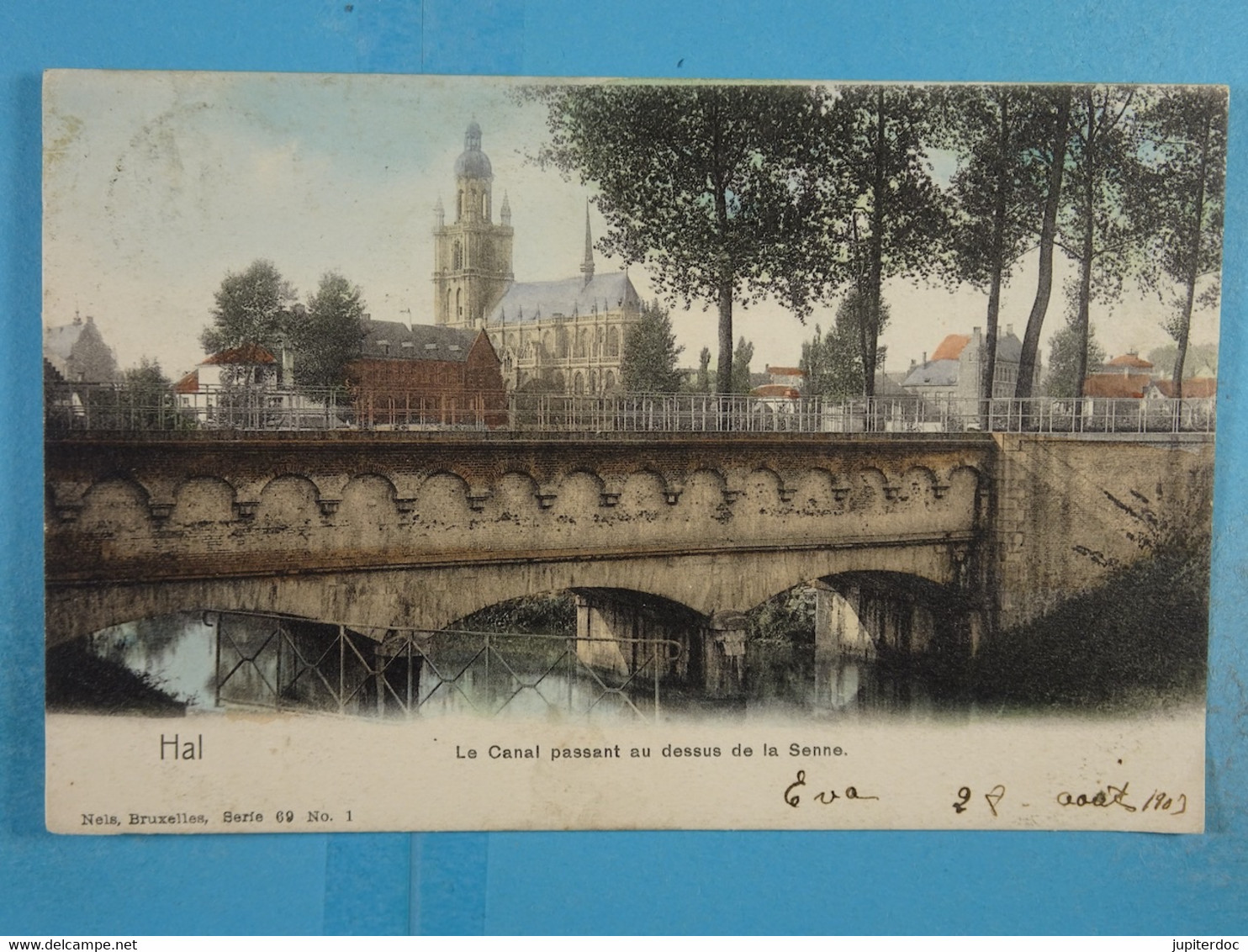 Hal Le Canal Passant Au-dessus De La Senne (colorisée) - Halle