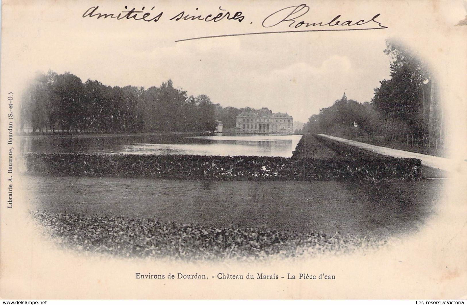 CPA Précurseur - 91 - ENVIRONS DE DOURDAN - Château Du Marais - La Pièce D'eau - Dos Non Divisé - Dourdan