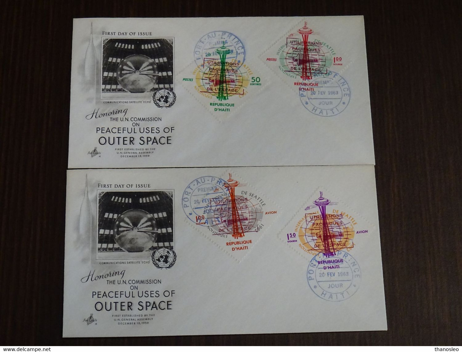 Haiti 1963 Space Overprints FDC VF - Amérique Du Sud