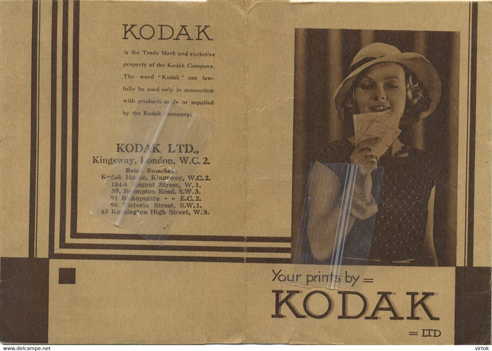 Pochette Photos Kodak  UK - Etats-Unis
