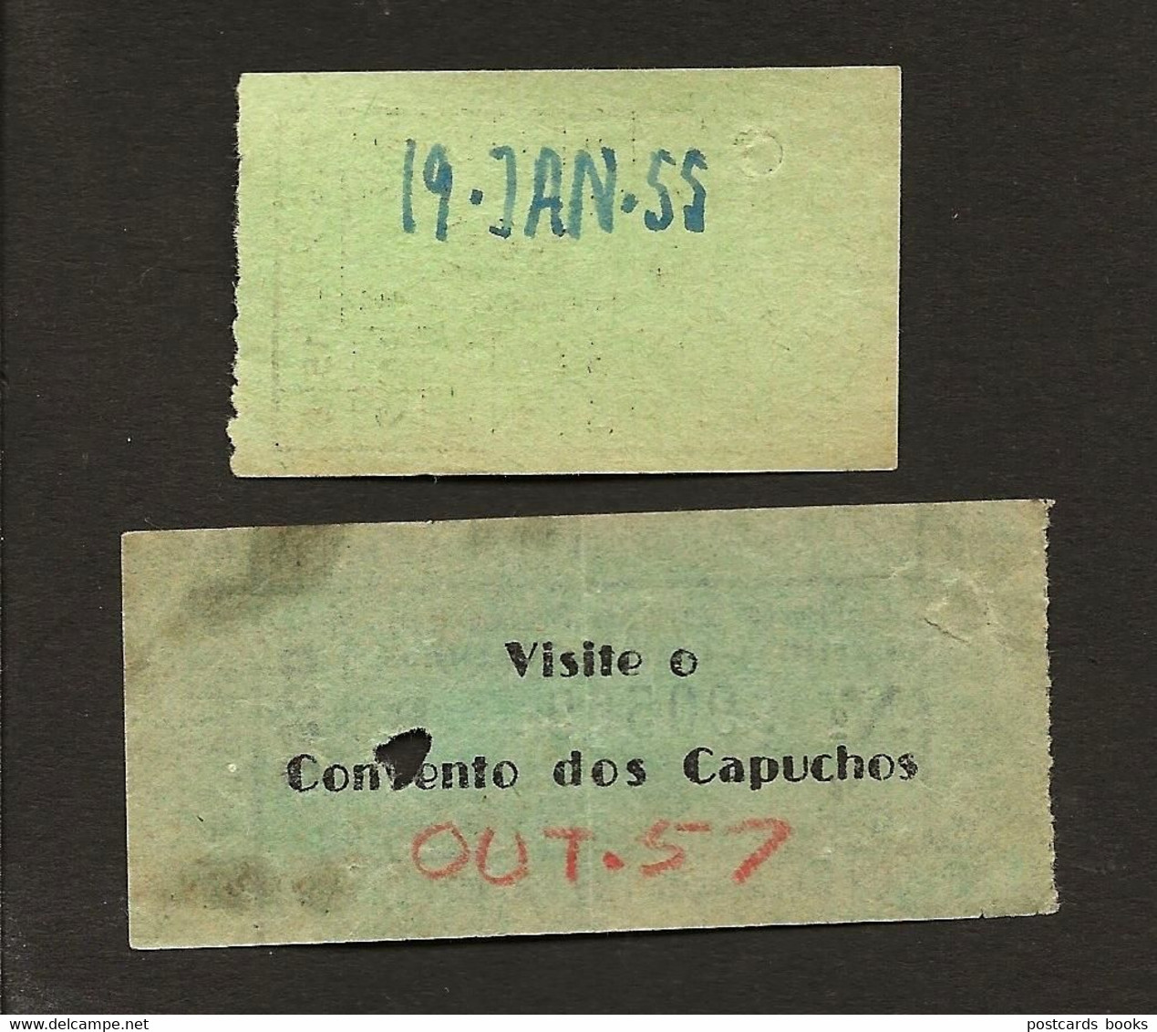 2 Bilhetes CAPICUA Carris E Camionete LISBOA / Trafaria ALMADA (Setubal) Set 2 Vtg Ticket RADAR / PALINDROME Portugal - Europa