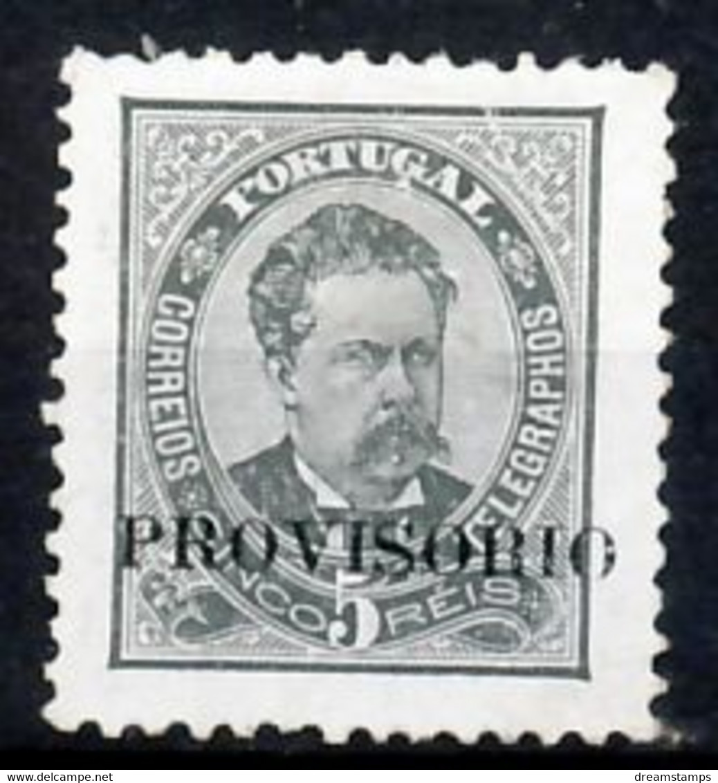 !										■■■■■ds■■ Portugal 1892 AF#80 (*) Provisional 5 Réis Overprint Type A (x0313) - Nuovi