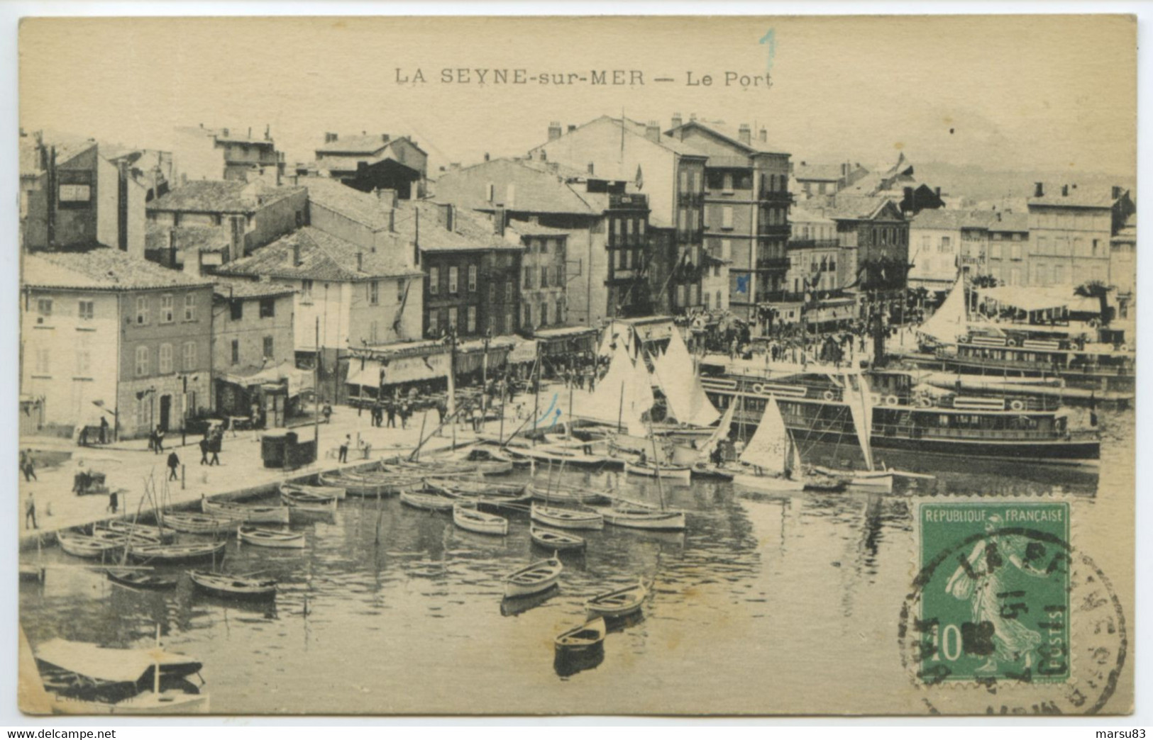 La Seyne - Le Port ** Très Belle Cpa De 1922 ** Dos Divisé - Ed. (?) - La Seyne-sur-Mer