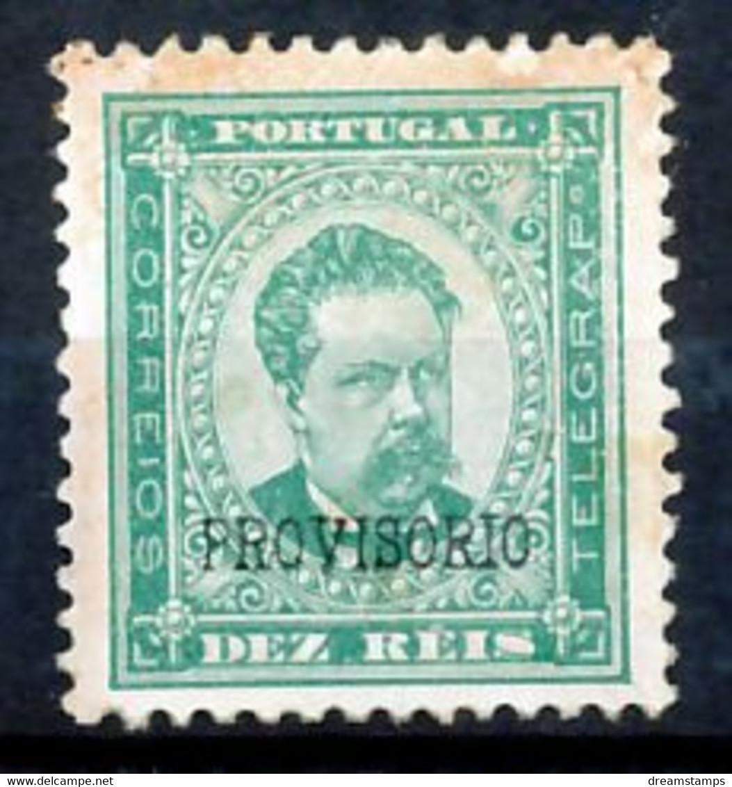 !										■■■■■ds■■ Portugal 1892 AF#81 (*) Provisional 10 Réis Overprint Type B (x0315) - Nuovi