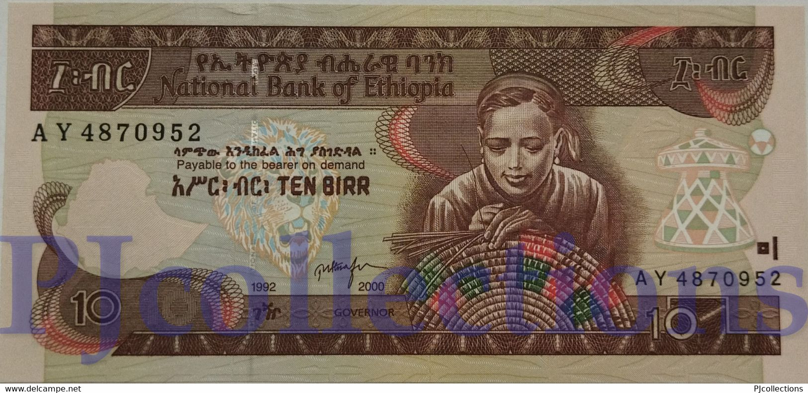 ETHIOPIA 10 BIRR 2000 PICK 48b UNC - Etiopía