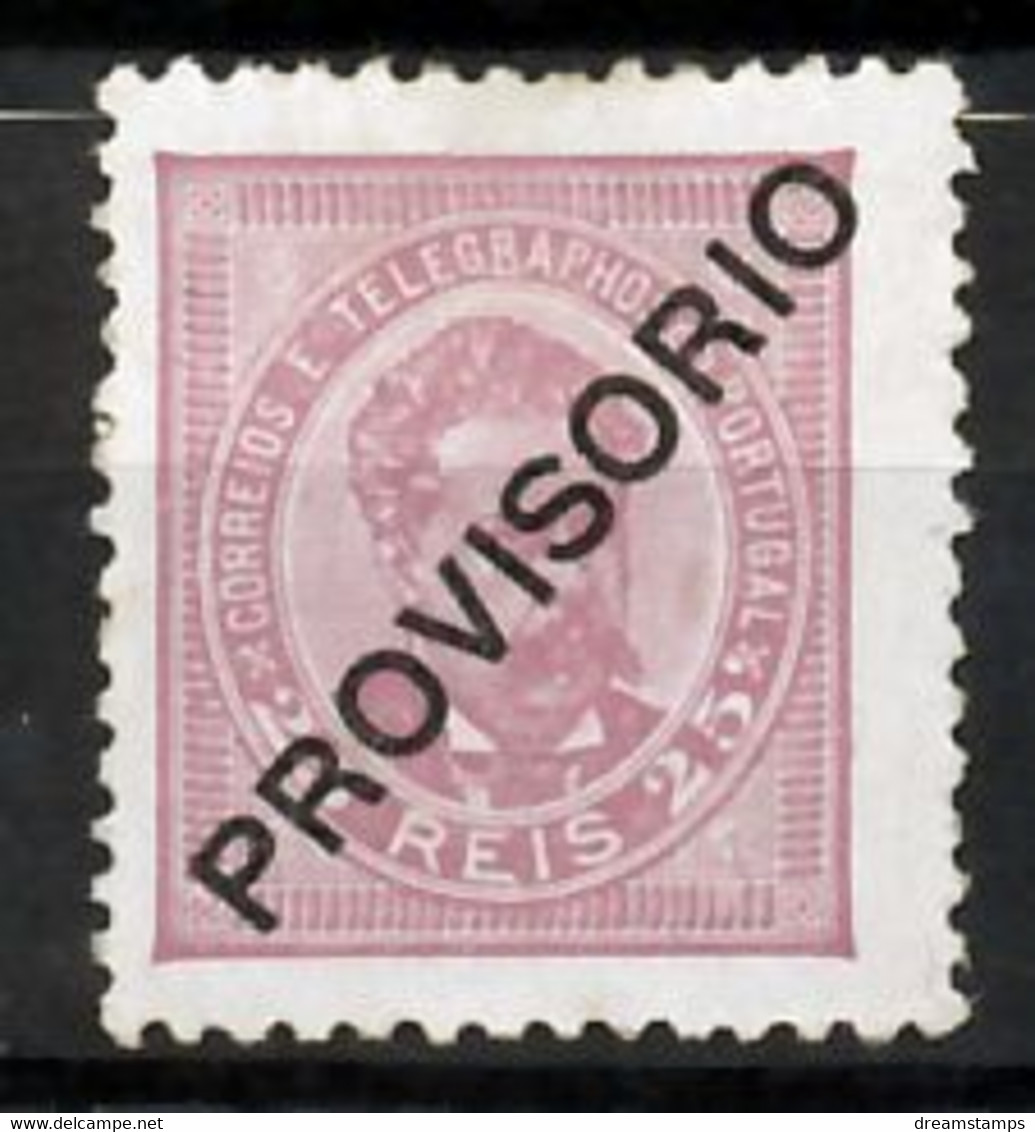 !										■■■■■ds■■ Portugal 1892 AF#86 * Provisional 25 Réis Overprint Type C (x0322) - Neufs