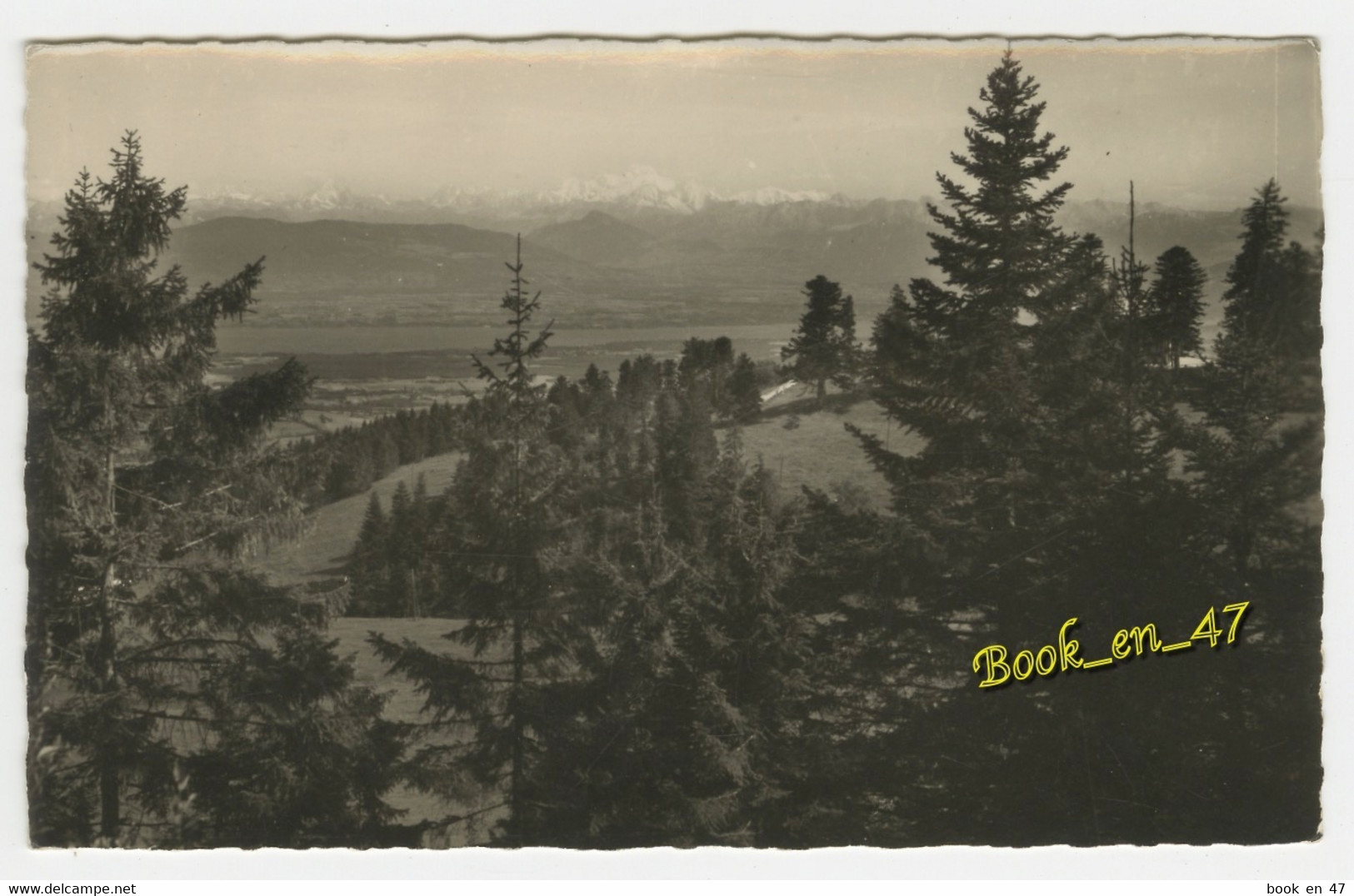 {93533} La Franche Comté Pittoresque , Col De La Faucille , Echappée Sur Le Lac Léman Et Le Mont Blanc - Franche-Comté