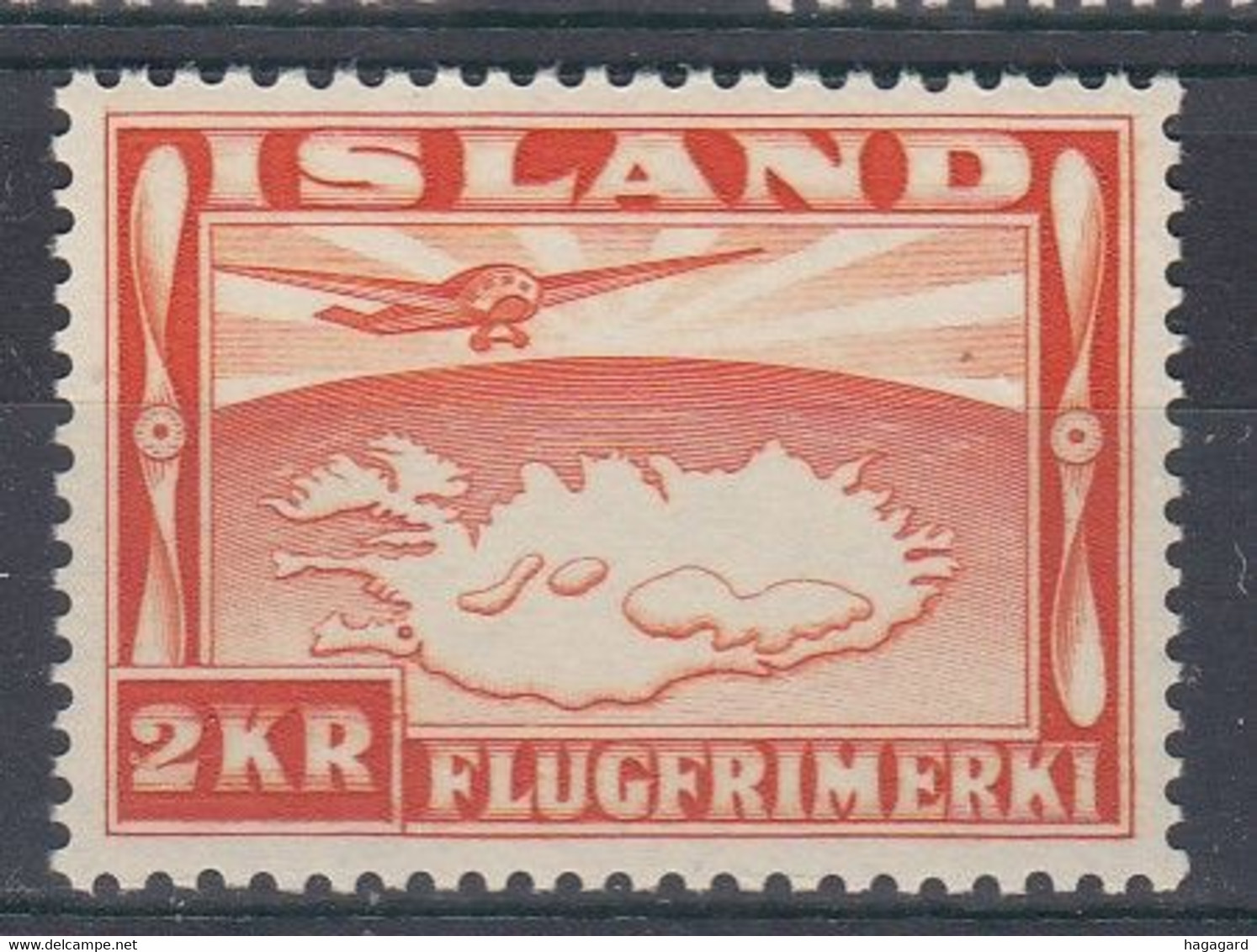 OM1967. Iceland 1934. Michel 180. MNH(**) - Posta Aerea