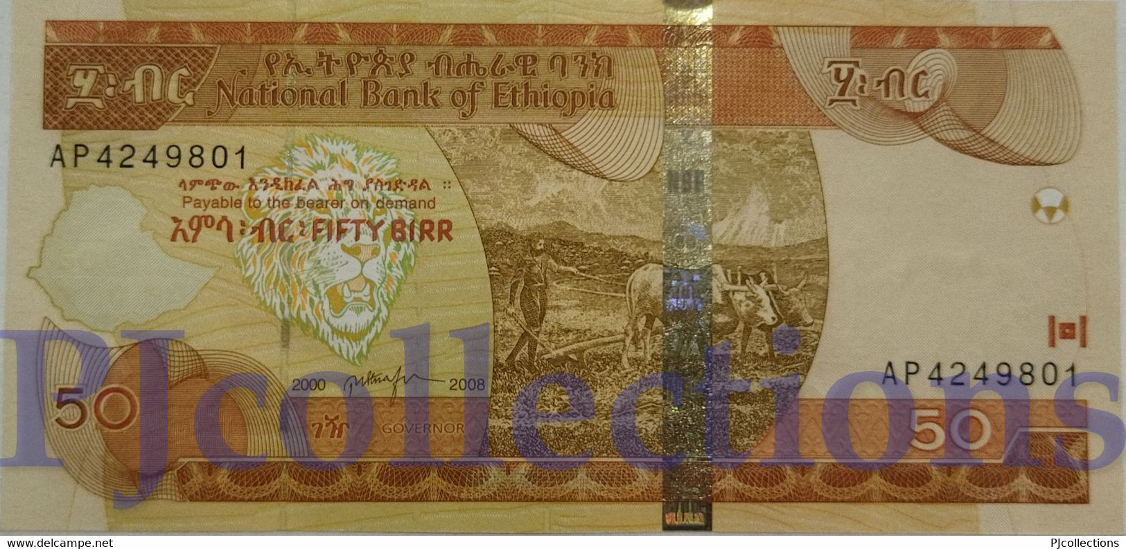 ETHIOPIA 50 BIRR 2008 PICK 51d UNC - Ethiopie