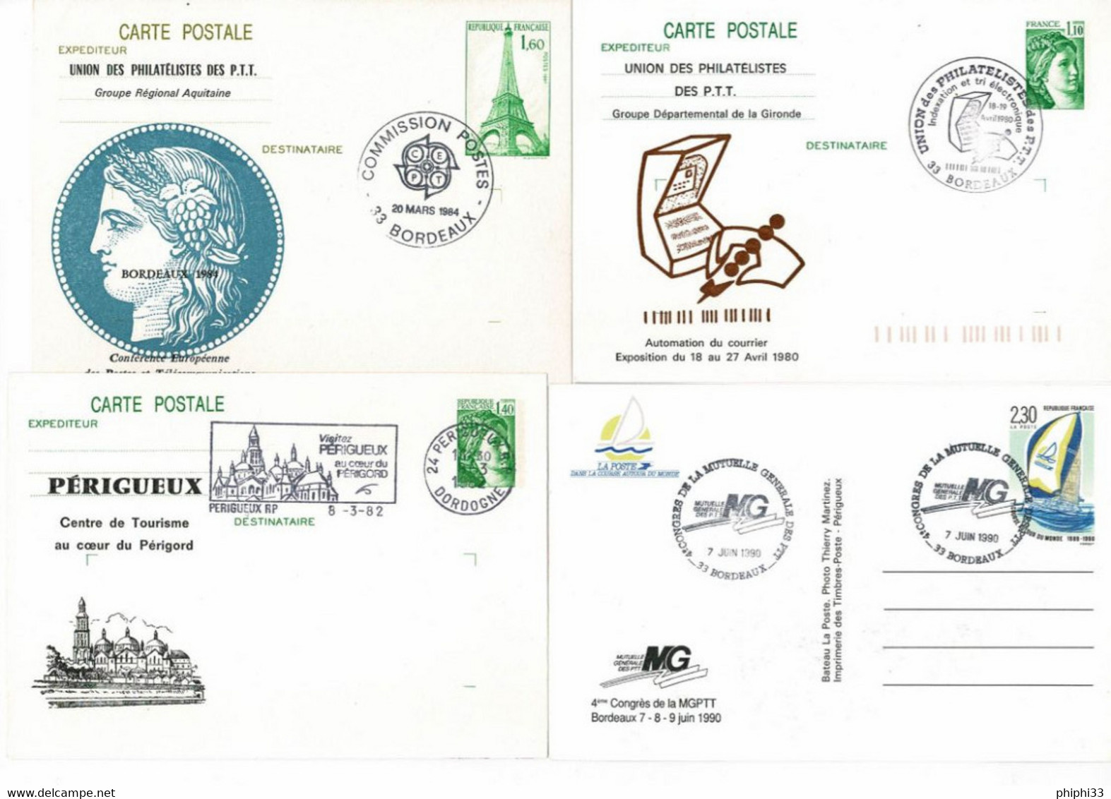 LOT DE 8 ENTIERS POSTAUX FDC - Lots Et Collections : Entiers Et PAP