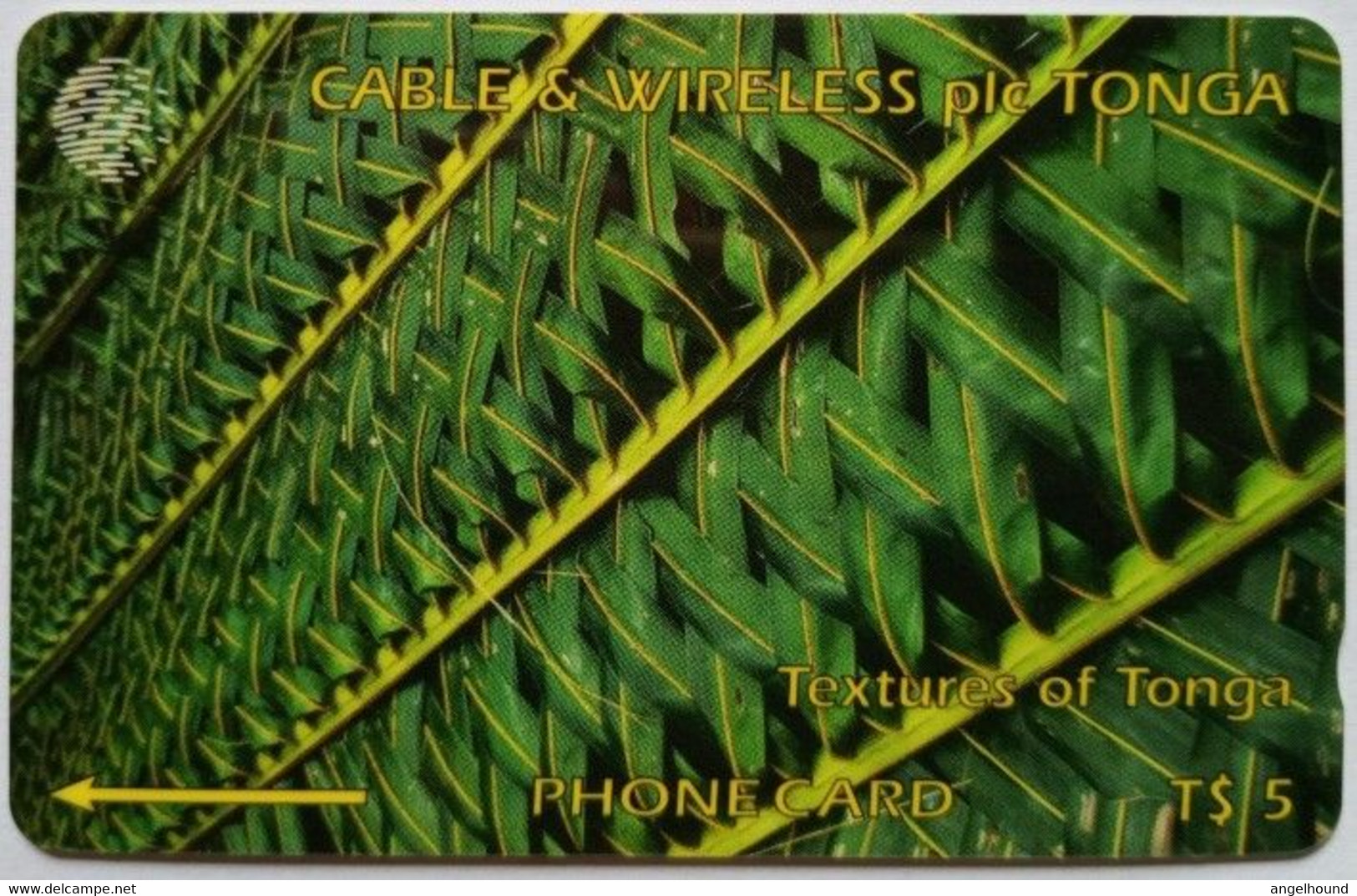 Tonga Cable And Wireless T$5  285CTGA  " Green " - Tonga