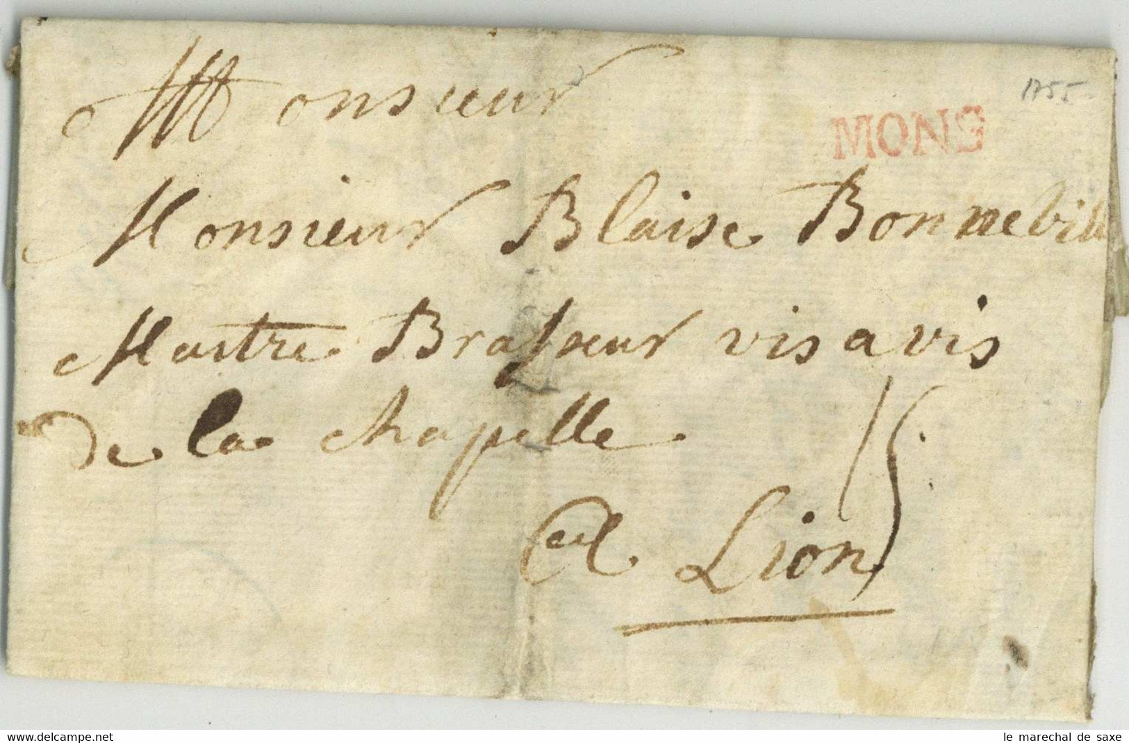 Mons 1755 Grimard Pour Lyon MONS - 1714-1794 (Pays-Bas Autrichiens)