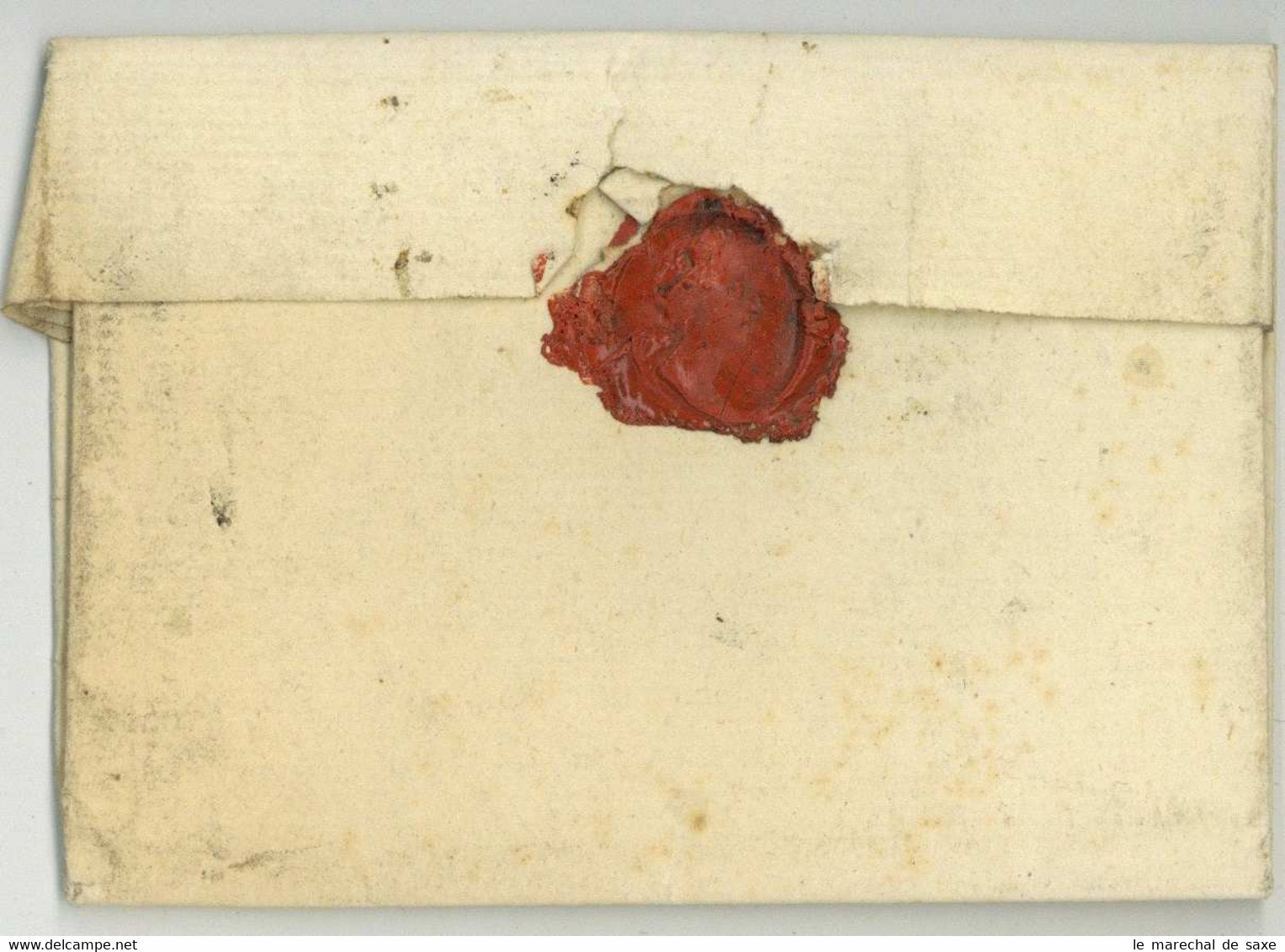 Mons 1763 Petit Pour Bruxelles Cachet De Cire Rouge!!! - 1714-1794 (Pays-Bas Autrichiens)