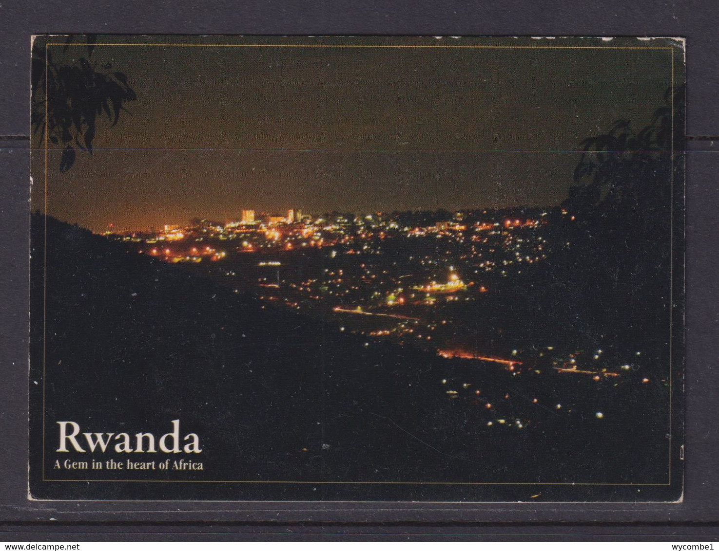 RWANDA - Kigali At Night Used Postcard To The UK As Scans - Rwanda