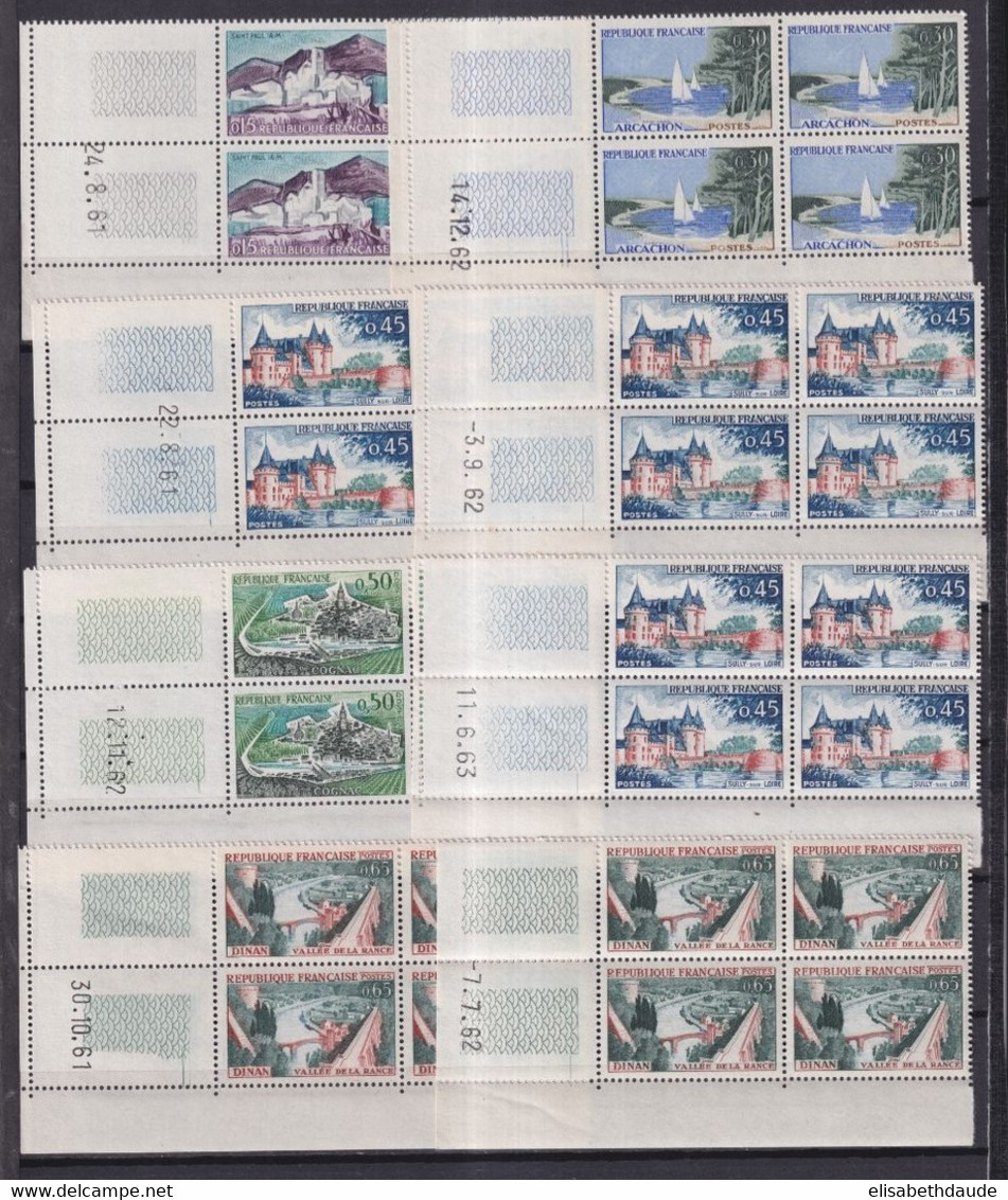 COINS DATES 1961/63 - 3 SCANS ! - TOURISME - BLOC De 4 ** MNH  - COTE = 87 EUR. - 1960-1969