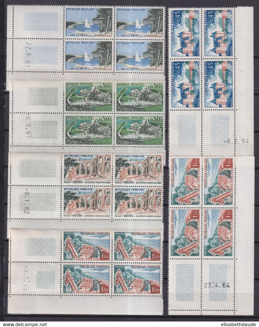 COINS DATES 1961/63 - 3 SCANS ! - TOURISME - BLOC De 4 ** MNH  - COTE = 87 EUR. - 1960-1969