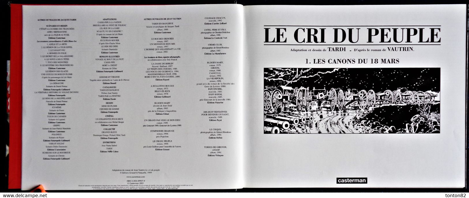 TARDI - VAUTRIN - Le Cri Du Peuple 1 ( Avec Son étui Carton ) - Les Canons Du 18 Mars - Jean VAUTRIN - Casterman - 2001 - Tardi