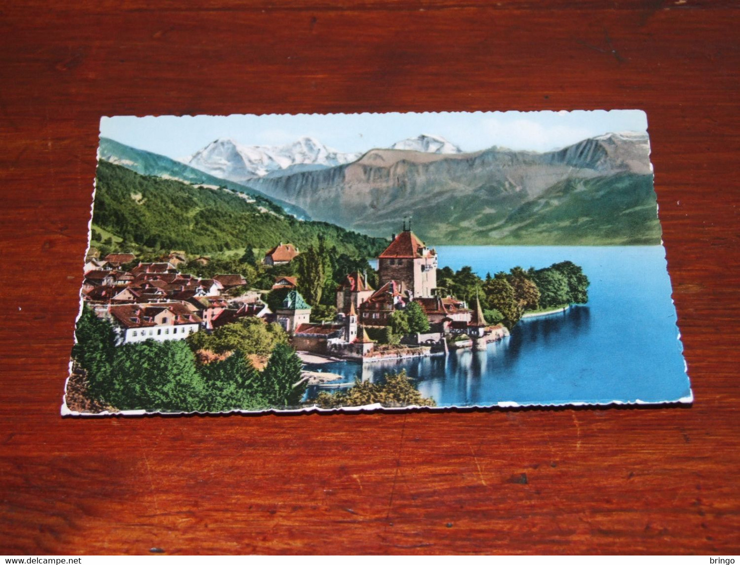 49903-                         OBERHOFEN MIT EIGER, MÖNCH UND JUNGFRAU - Oberhofen Am Thunersee