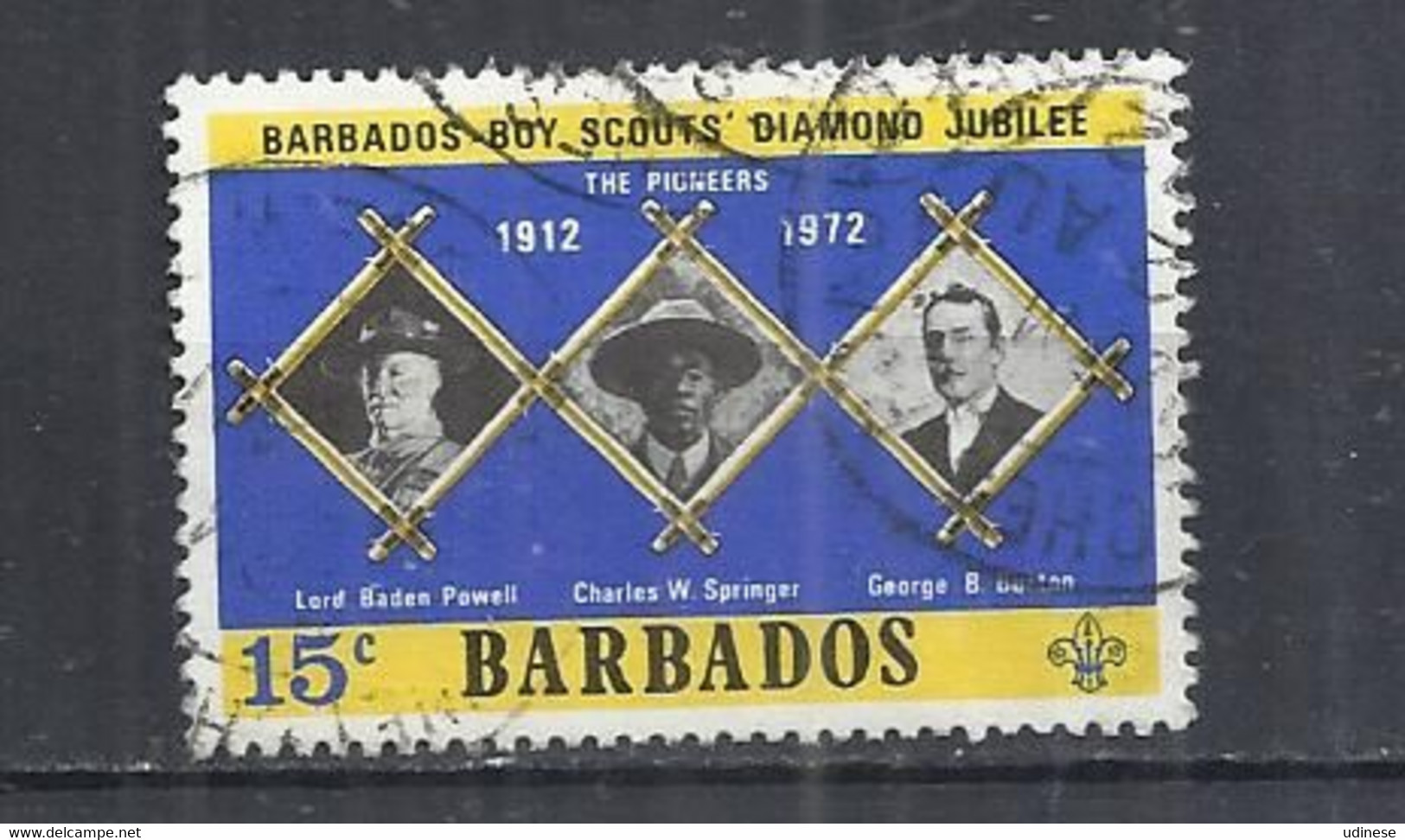 BARBADOS 1972 - DIAMPND JUBILEE OF SCOUTS - USED OBLITERE GESTEMPELT USADO - Gebraucht