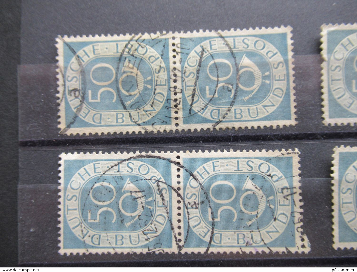 BRD Posthorn 1952 Michel Nr. 134 4x Als Senkrechtes Paar Gestempelt - Oblitérés