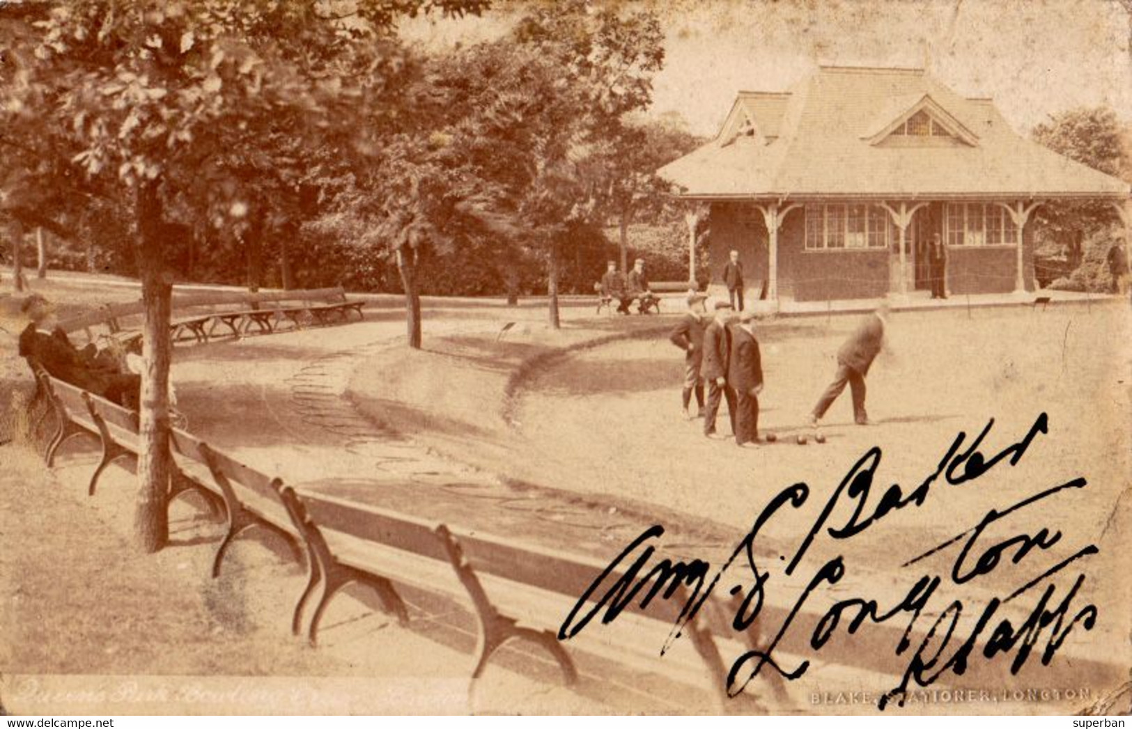 LAWN BOWLING In LONGTON / STAFFORDSHIRE - BLAKE STATIONER LONGTON - CARTE VRAIE PHOTO / REAL PHOTO ~ 1905 - RRR (aj928) - Stoke-on-Trent