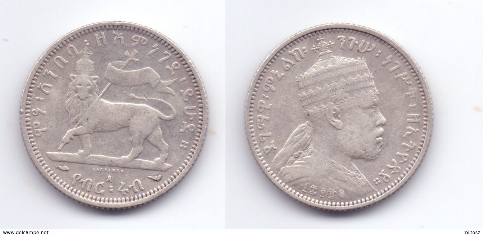 Ethiopia 1/4 Birr 1897 - Ethiopie