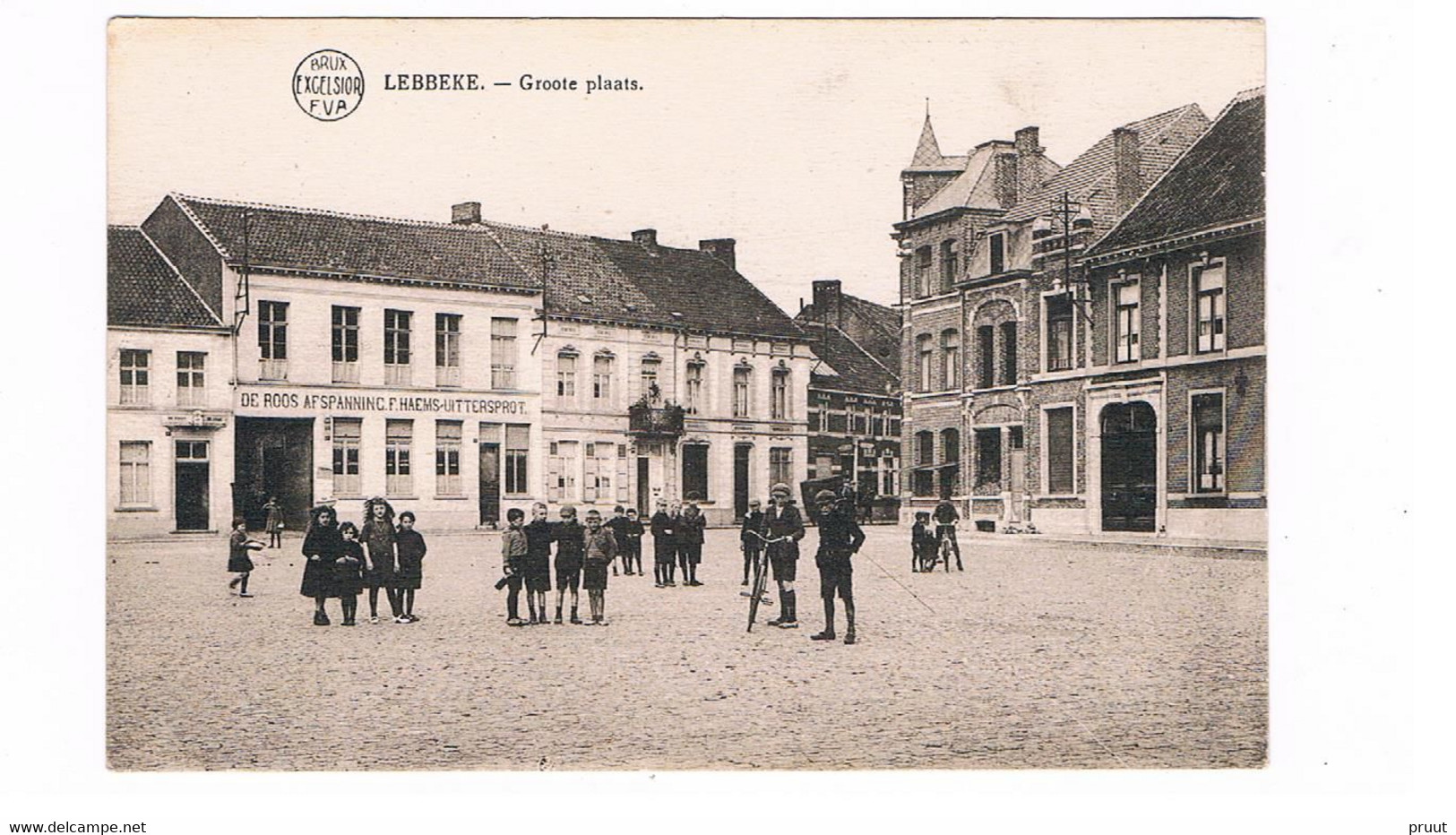 Lebbeke - Groote Plaats Veel Volk Animatie - Lebbeke