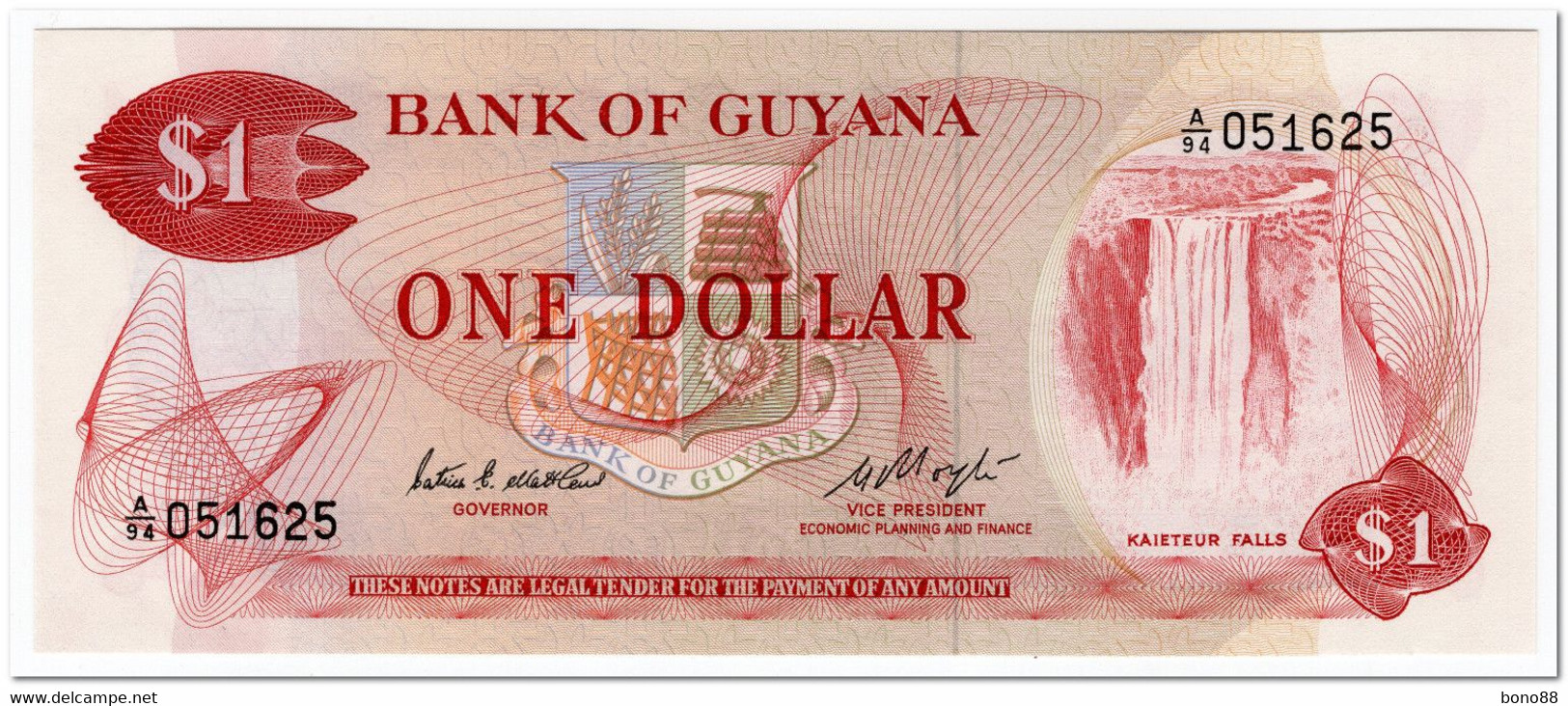 GUYANA,1 DOLLAR,1983,P.21e,UNC - Guyana