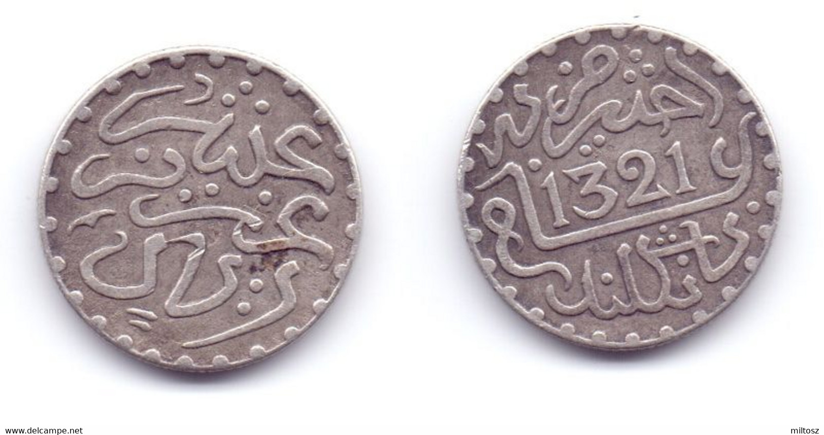 Morocco 1/2 Dirham 1903 (1321) - Marokko