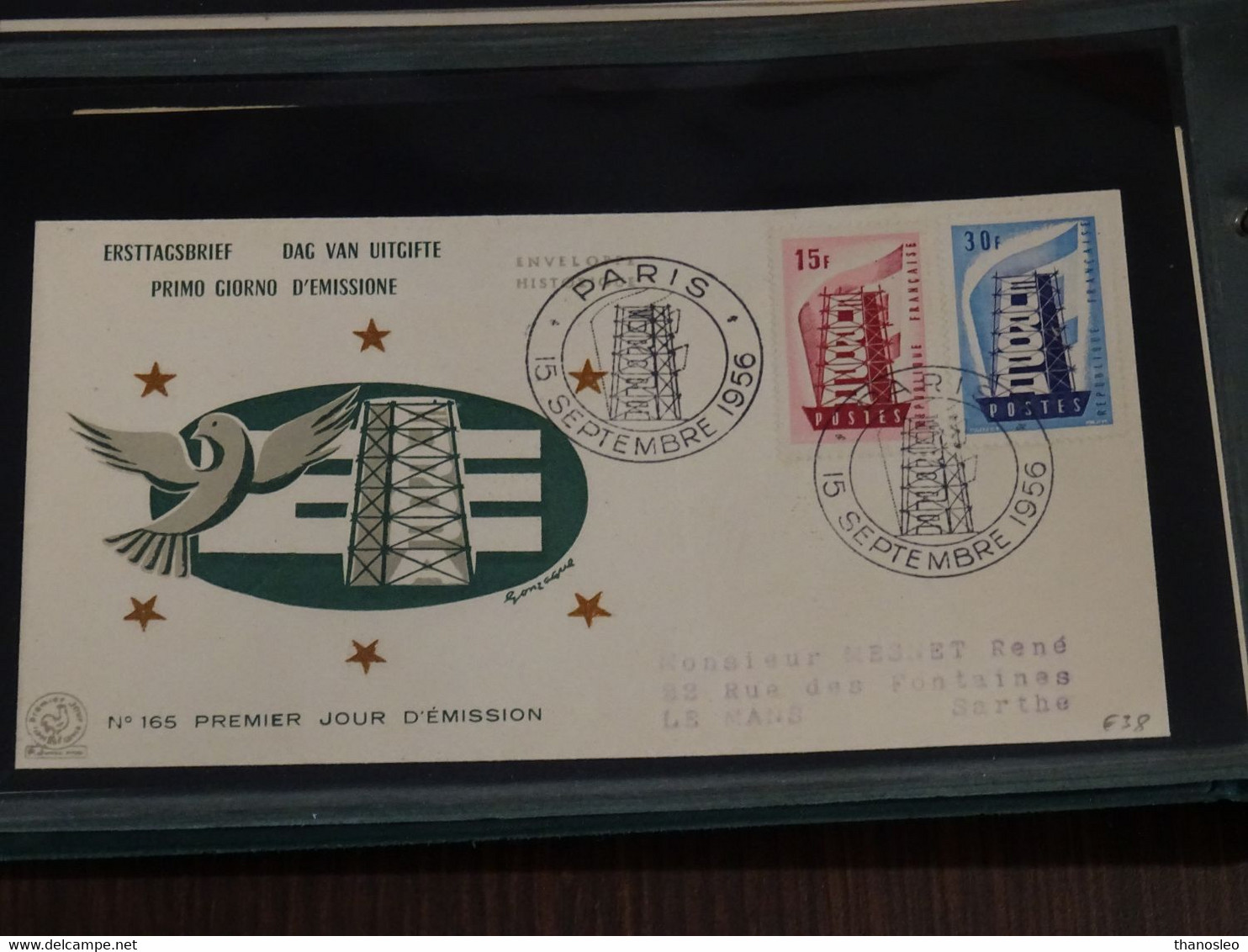 France 1956 Europa FDC VF - 1956