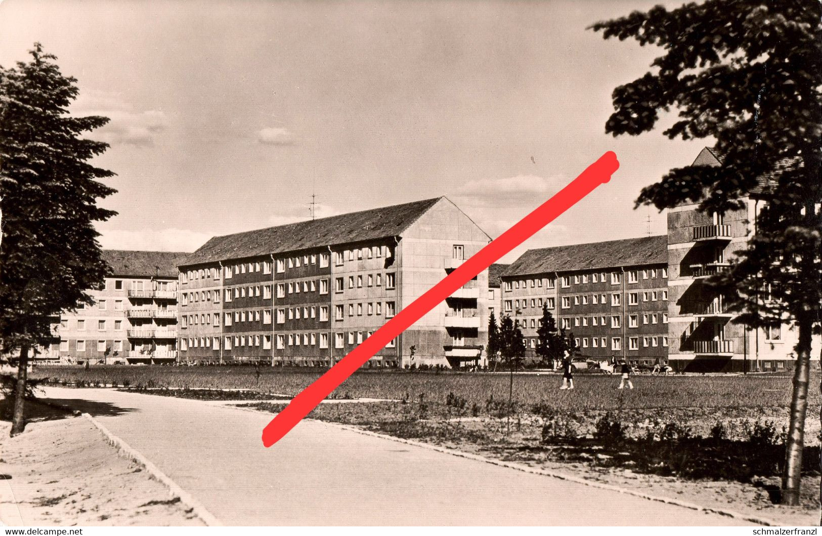 AK Hoyerswerda Wojerecy Neustadt Wohnkomplex 2 II Neubaugebiet A Bautzener Allee Südstraße Straße A B C D E Zeißig DDR - Hoyerswerda