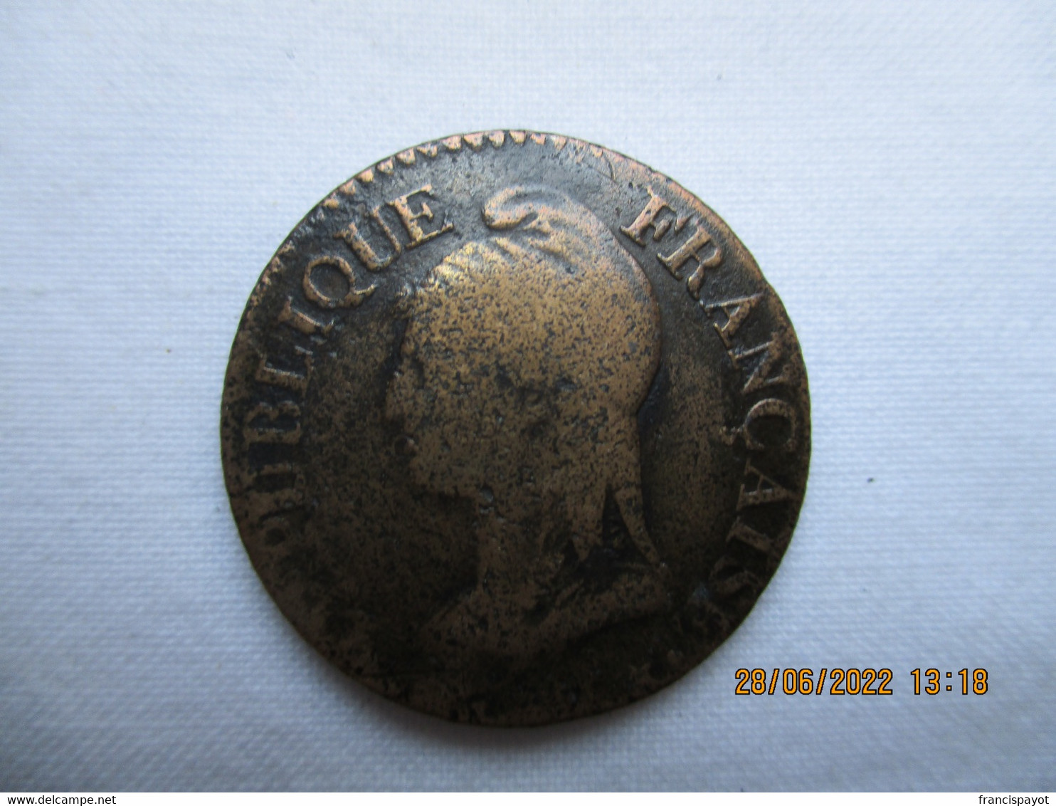France: 5 Centimes An 5 I (Limoges) - 1795-1799 Directoire (An IV – An VIII)