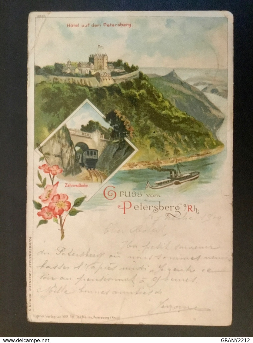 GRUSS VOM PETERSBERG  A / RH. 1900 LITHOGRAPHIE Nº 5065 - Petersberg