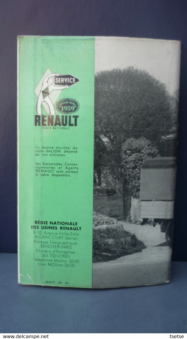 Camion Léger Renault Galion - Type R 4 168  - Notice D'entretien - 1959 - 55 Pages - Vrachtwagens