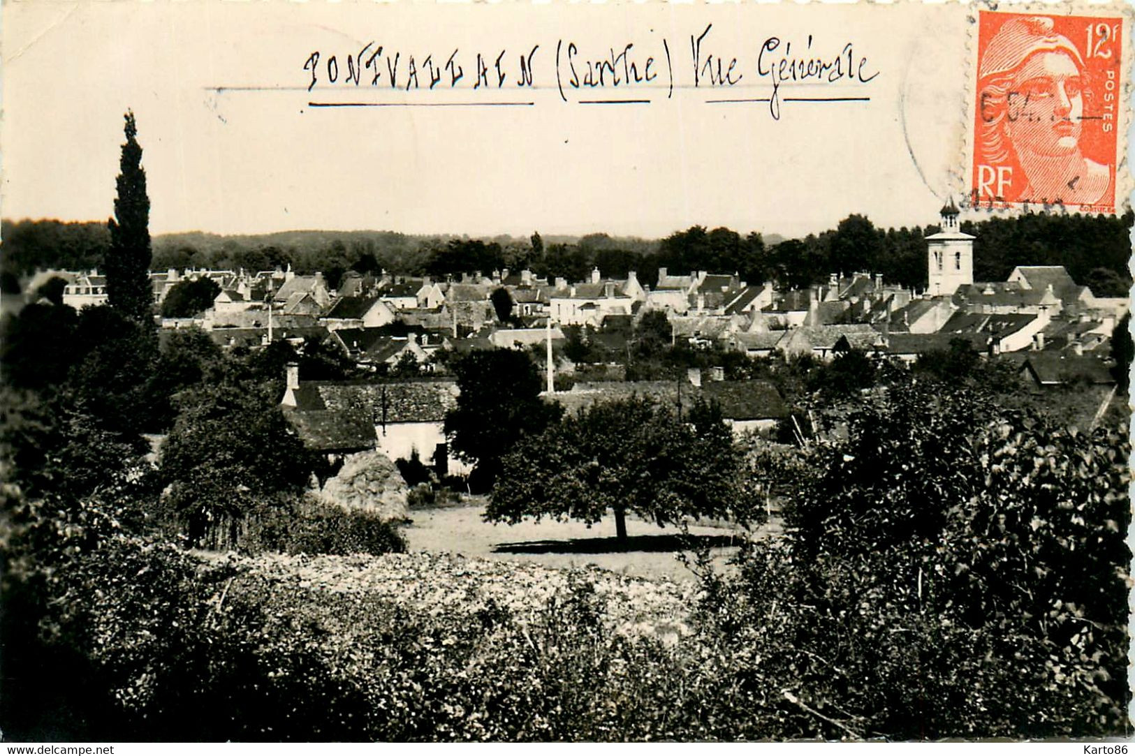 Pontvallain * Vue Générale Du Village - Pontvallain