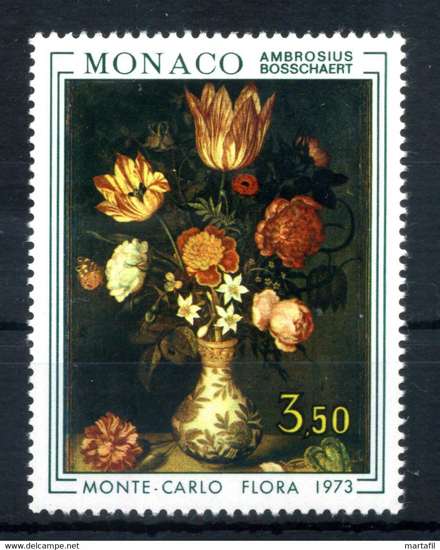 1973 MONACO SET MNH ** 916 Flowers, Flora, Fiori, Esposizione Internazionale Di Montecarlo - Unused Stamps