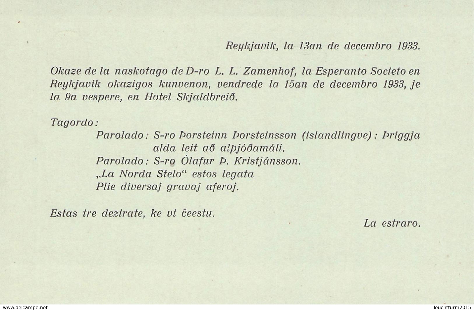 ICELAND - PRENTSPJALD 4 AUR (1928) ESPERANTO Mi #P67 Unc / Q - Entiers Postaux