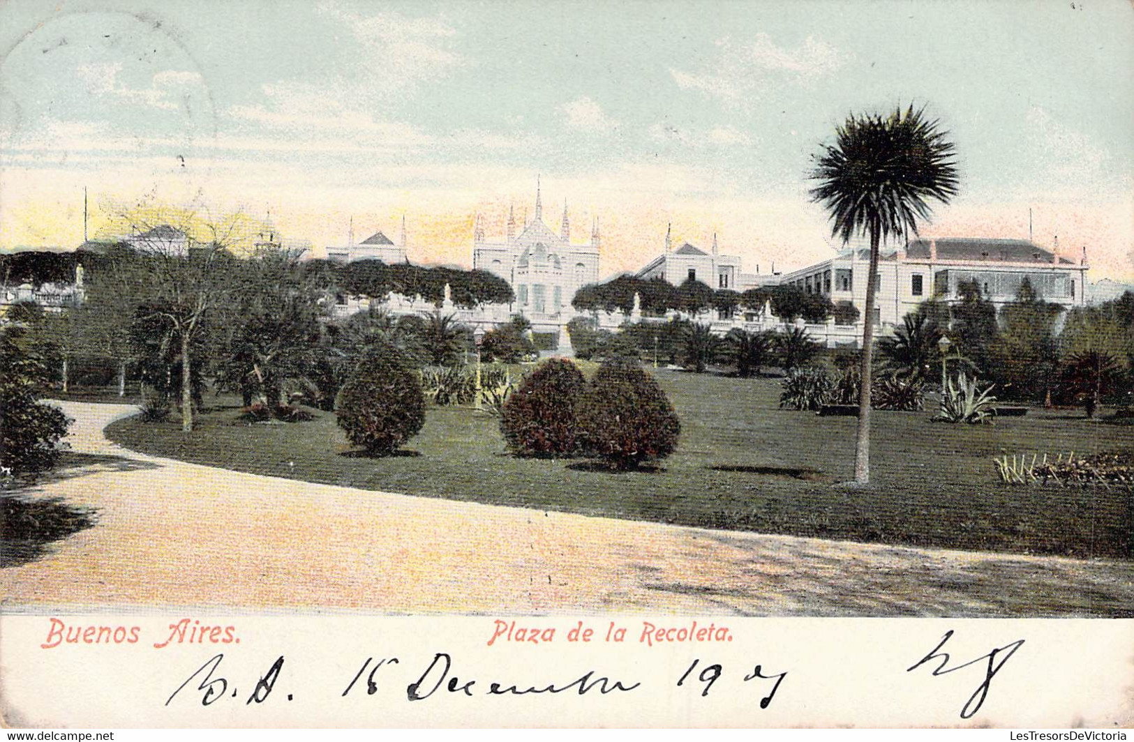 CPA Précurseur - ARGENTINE - Buenos Aires - Plaza De La Recoleta - Argentine