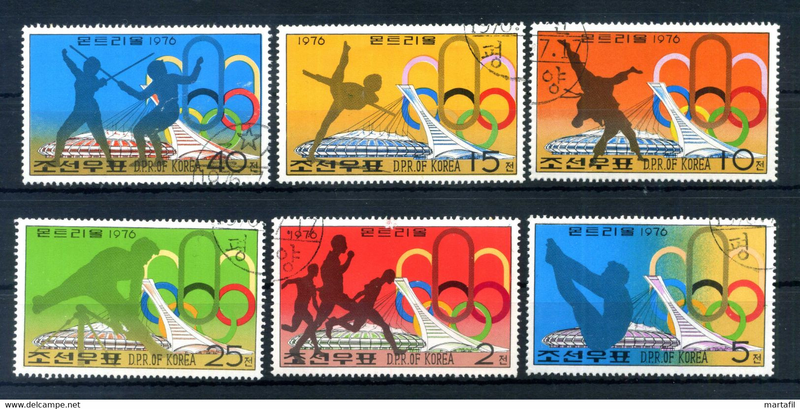 1976 COREA DEL NORD SET USATO - Corée Du Nord