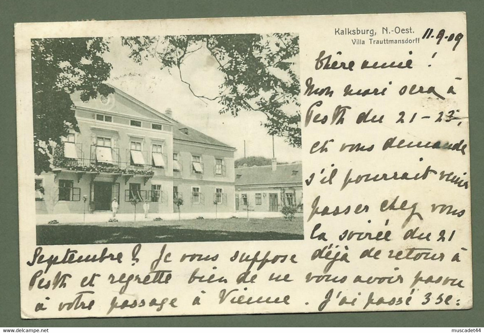 CARTE  POSTALE AUTRICHE KALKSBURG VILLA TRAUTTMANSDORFF - Autres & Non Classés